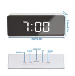 ساعت رومیزی LED دیجیتال آینه ای مدل DS-3698