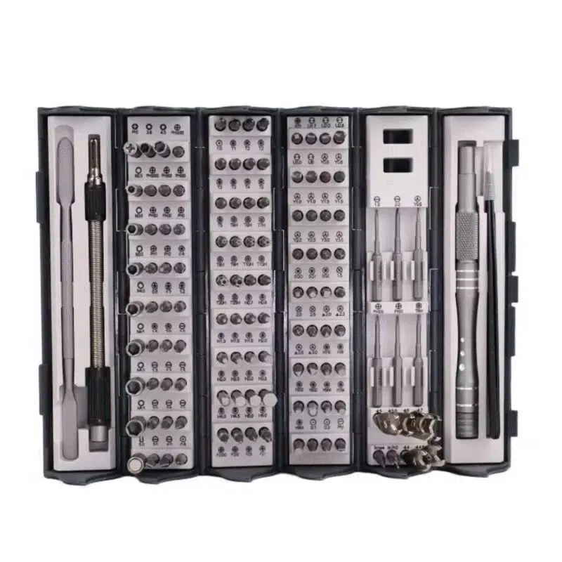 ست پیچ‌گوشتی Precision ۱۲۸-in-1 با فولاد کروم-وانادیوم و قابلیت مگنتیک – جعبه ابزار حرفه‌ای تعمیرات - تصویر 7