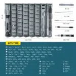 ست پیچ‌گوشتی Precision ۱۲۸-in-1 با فولاد کروم-وانادیوم و قابلیت مگنتیک – جعبه ابزار حرفه‌ای تعمیرات - تصویر 8