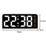 ساعت رومیزی دیجیتال مدل GH-8033 با نور Mood، دو آلارم، نمایش دما و تاریخ - تصویر 3
