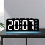 ساعت رومیزی دیجیتال مدل GH-8033 با نور Mood، دو آلارم، نمایش دما و تاریخ - تصویر 2