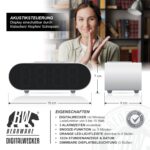 ساعت رومیزی دیجیتال مدل GH9000 با نور Mood و شارژر بی‌سیم - تصویر 3