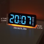 ساعت رومیزی دیجیتال مدل GH-9001 با نور Mood، دو آلارم، نمایش دما و تاریخ - تصویر 2
