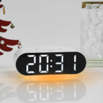 ساعت رومیزی دیجیتال مدل GH9000 با نور Mood و شارژر بی‌سیم - تصویر 3