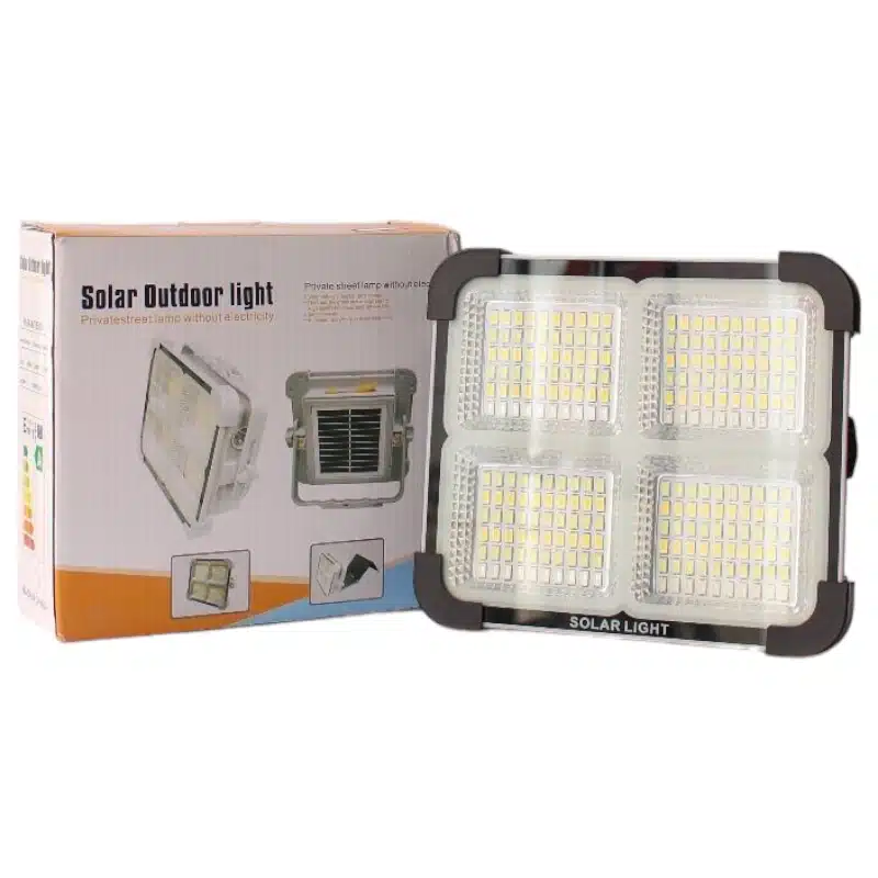1744650463555 نورافکن خورشیدی قابل حمل مدل Solar Outdoor Light با پنل خورشیدی و پاوربانک
