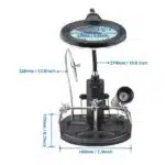 گیره مونتاژ حرفه‌ای TE-802 سایز بزرگ با ذره‌بین و چراغ LED - تصویر 4